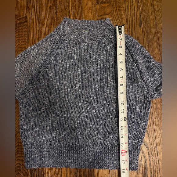 Club Monaco Raglan Sweater in Heathered Blue Size XS - Picture 3 of 4